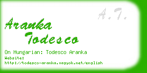 aranka todesco business card